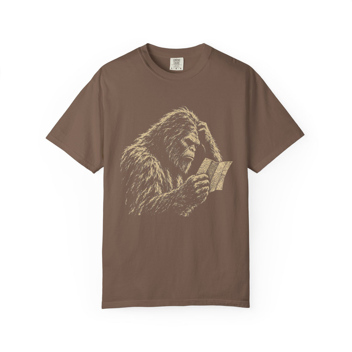 Bigfoot With Map T-Shirt