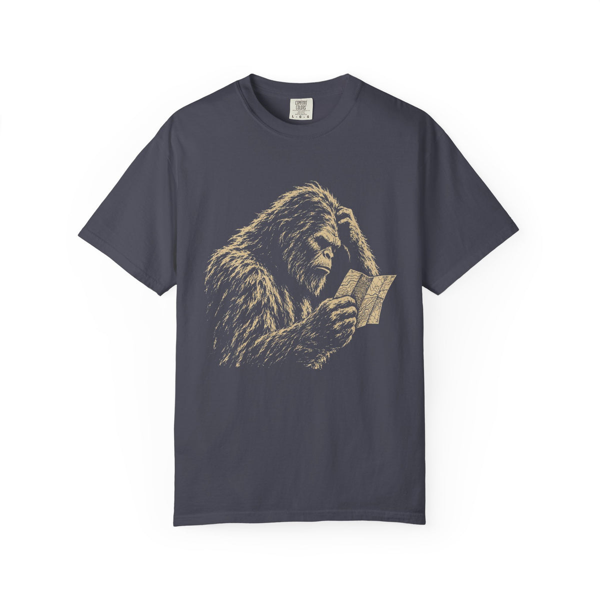 Bigfoot With Map T-Shirt