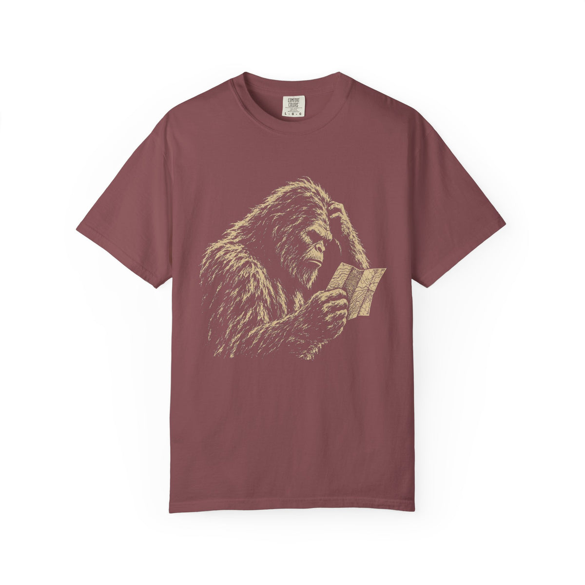 Bigfoot With Map T-Shirt