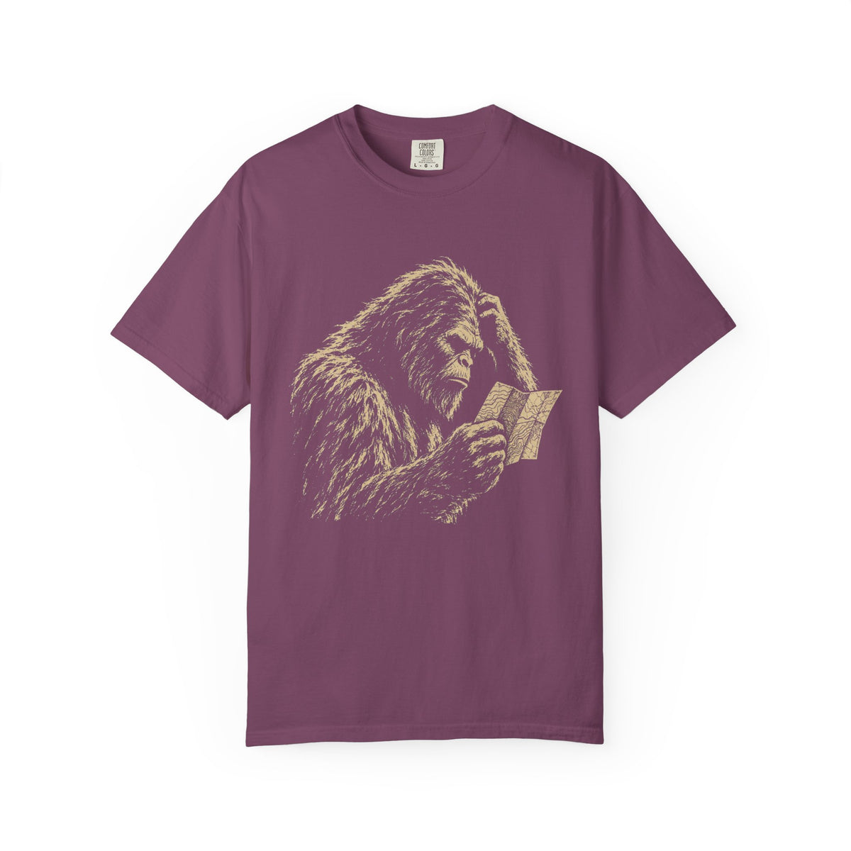 Bigfoot With Map T-Shirt