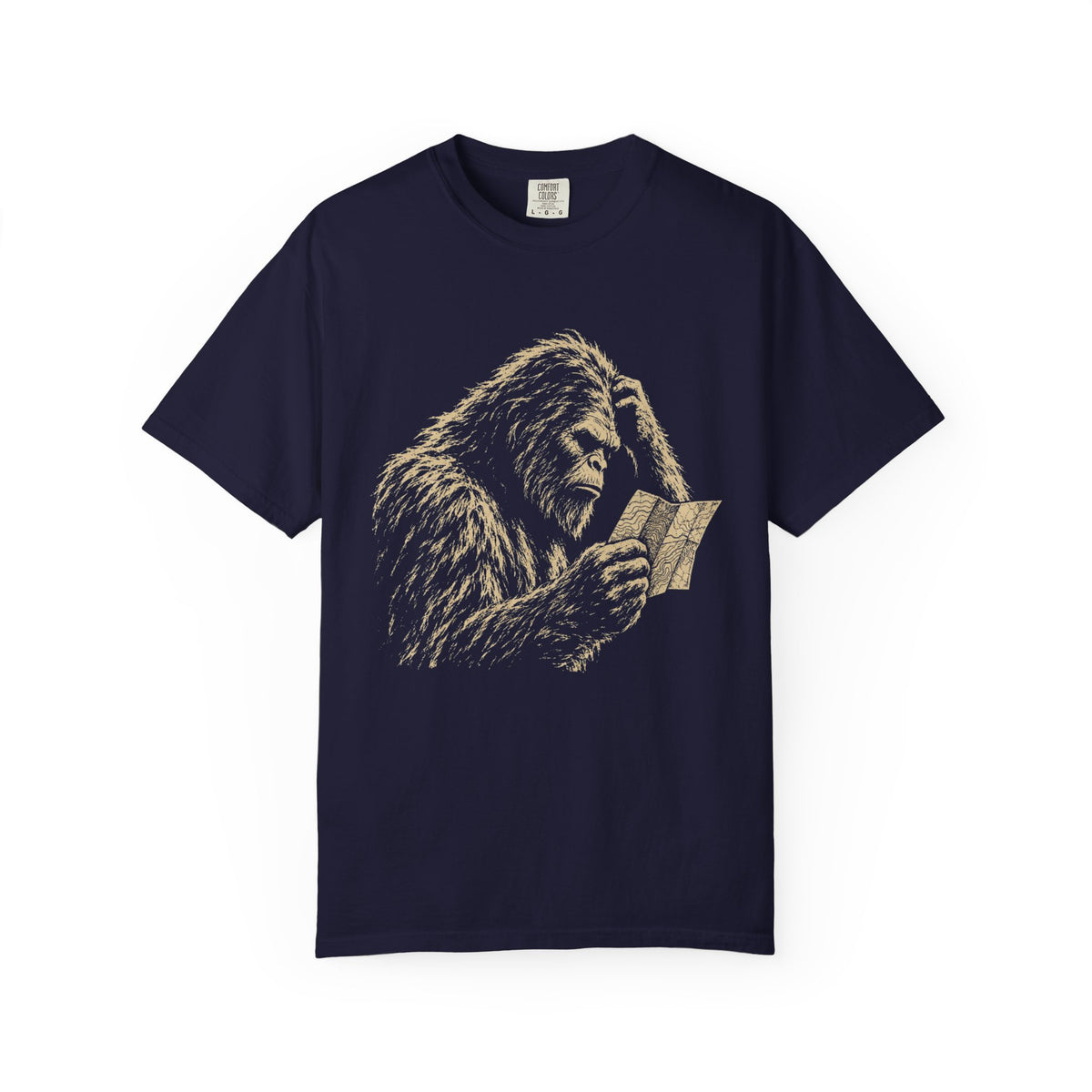 Bigfoot With Map T-Shirt