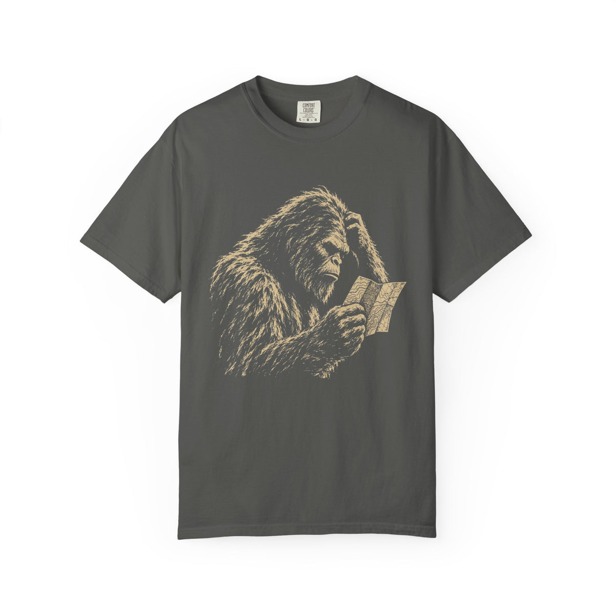 Bigfoot With Map T-Shirt